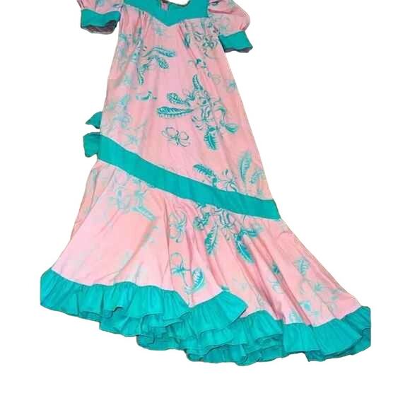 Princess Kaiulani Hawaiian Muumuu sz.4 Retro. - Picture 4 of 8